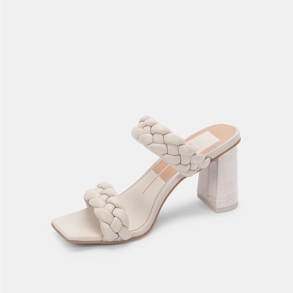 Dolce Vita Braided Paily Heels in Ivory - Picture 4 of 14